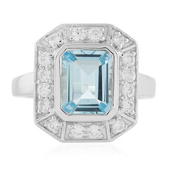 Anello in argento con Topazio Blu Cielo