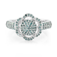 Anello in argento con Diamante Fancy