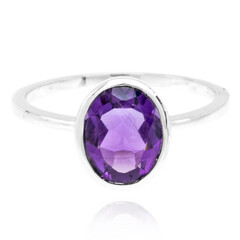 Anello in argento con Ametista Zambiana