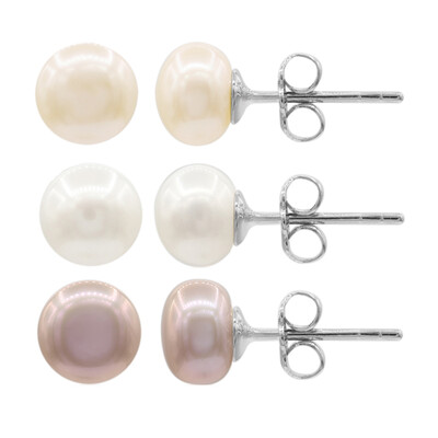 Orecchini in argento con Perla di Acqua Dolce (TPC)