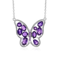 Collana in argento con Ametista Zambiana