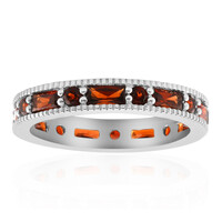 Anello in argento con Granato