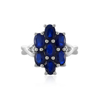 Anello in argento con Spinello Blu Royal
