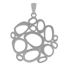 Ciondolo in argento con Zaffiro Bianco