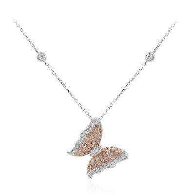 Collana in oro con Diamante Rosa I1 (CIRARI)