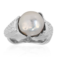 Anello in argento con Perla di Acqua Dolce (TPC)