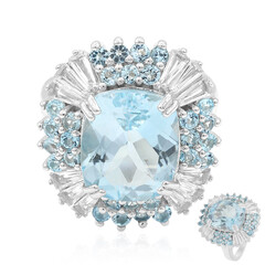 Anello in argento con Topazio Blu Cielo