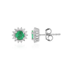 Orecchini in argento con Smeraldo Colombiano