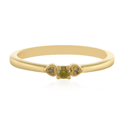 Anello in argento con Diamante Giallo I3