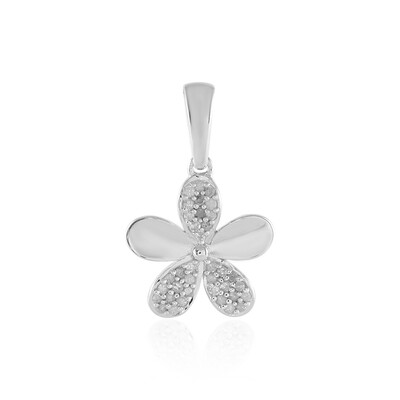 Ciondolo in argento con Diamante I3 (J)