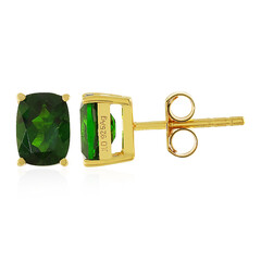 Orecchini in argento con Diopside Russo