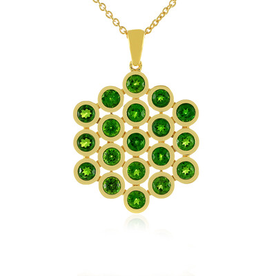 Collana in argento con Diopside Russo