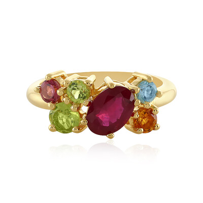 Anello in argento con Rubino del Madagascar