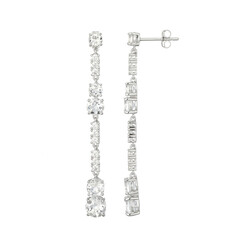 Orecchini in argento con Topazio Bianco (Adela Silber)
