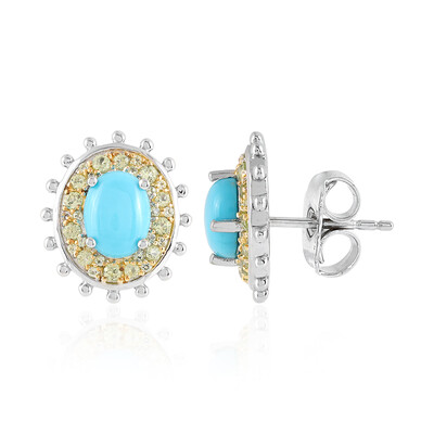 Orecchini in argento con Turchese Sleeping Beauty (Dallas Prince Designs)