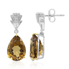 Orecchini in argento con Quarzo Champagne (Remy Rotenier)