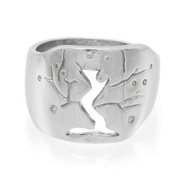 Anello da uomo in argento con Zircone