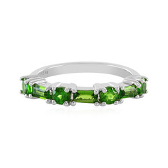 Anello in argento con Diopside Russo