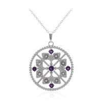 Collana in argento con Ametista Zambiana