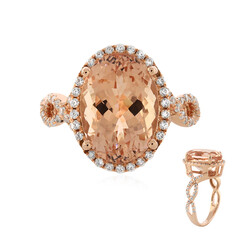 Anello in oro con Morganite Pesca