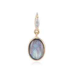 Ciondolo in oro con Labradorite Verde Maniry