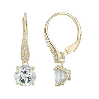 Orecchini in argento con Topazio Bianco