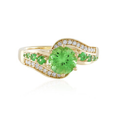 Anello in oro con Tsavorite dalla Tanzania AAA (de Melo)