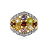 Anello in argento con Granato Mozambico