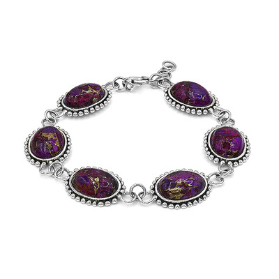Bracciale in argento con Turchese Kingman Mohave Porpora (Art of Nature)