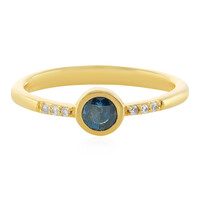 Anello in argento con Diamante Blu I3