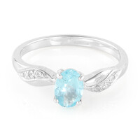 Anello in argento con Fluoroapatite Verde