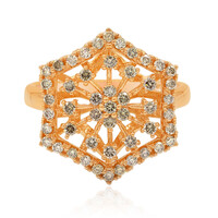 Anello in oro con Diamante Rose de France SI1 di Argyle