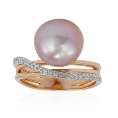 Anello in oro con Perla Ming Rosa Royal (TPC)