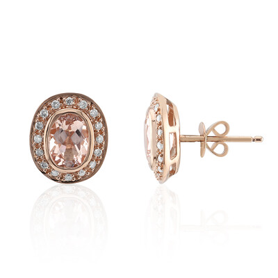 Orecchini in oro con Morganite AAA