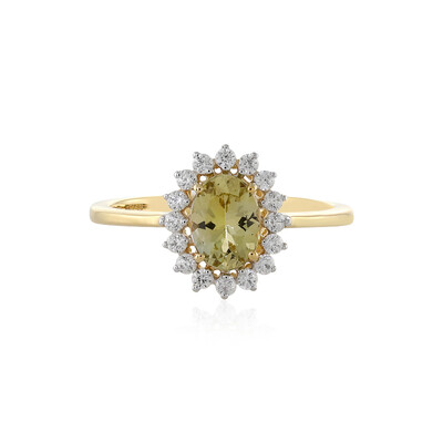 Anello in oro con Tanzanite Gialla