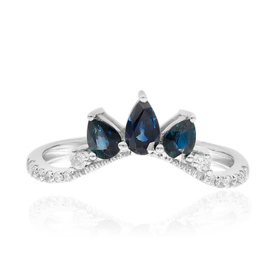 Anello in oro con Zaffiro Ceylon Blu (CIRARI)