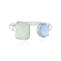 Anello in argento con Calcedonio Acqua