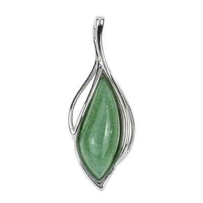 Ciondolo in argento con Quarzo Verde (dagen)