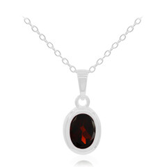Collana in argento con Granato Mozambico