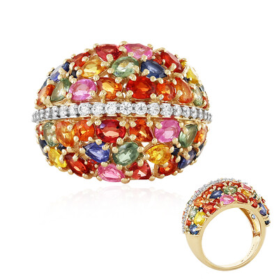 Anello in oro con Zaffiro Arancione (Adela Gold)