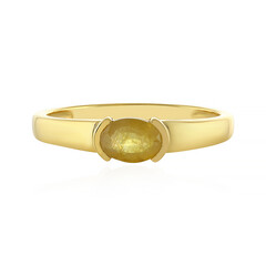Anello in argento con Zaffiro Giallo del Madagascar