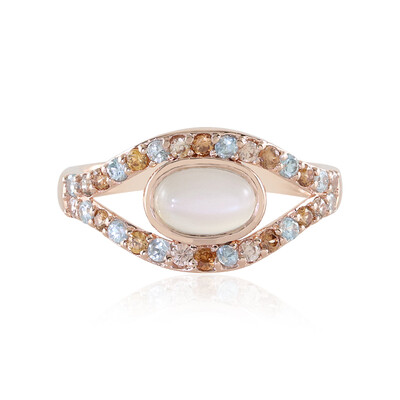 Anello in argento con Pietra di Luna Bianca (KM by Juwelo)