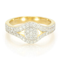 Anello placcato in oro con Zircone