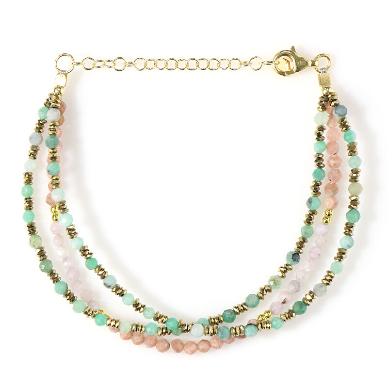 Bracciale Con Kunzite Schegge - Bracciale Elastico In Pietra Naturale, 18cm, Senza Metalli - Foto 8