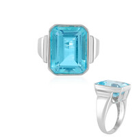 Anello in argento con Topazio Paraiba