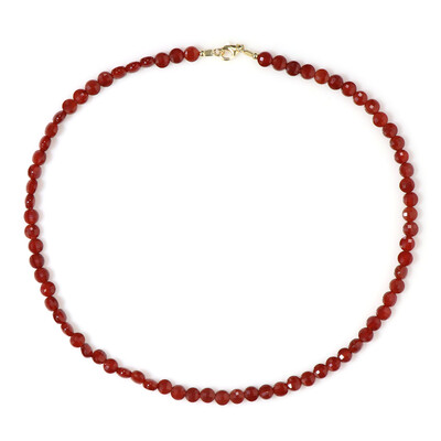 Collana in argento con Onice Rossa