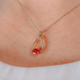 Collana in oro con Rubino Mozambico AAA