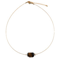 Collana in acciaio inossidabile con Occhio di Tigre