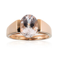 Anello in oro con Berillo Rosa non riscaldato