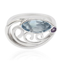 Anello in argento con Topazio Blu Cielo